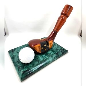 Vintage Spalding Top-Flite Golf Club Hogan ball Business Card And Pen holder